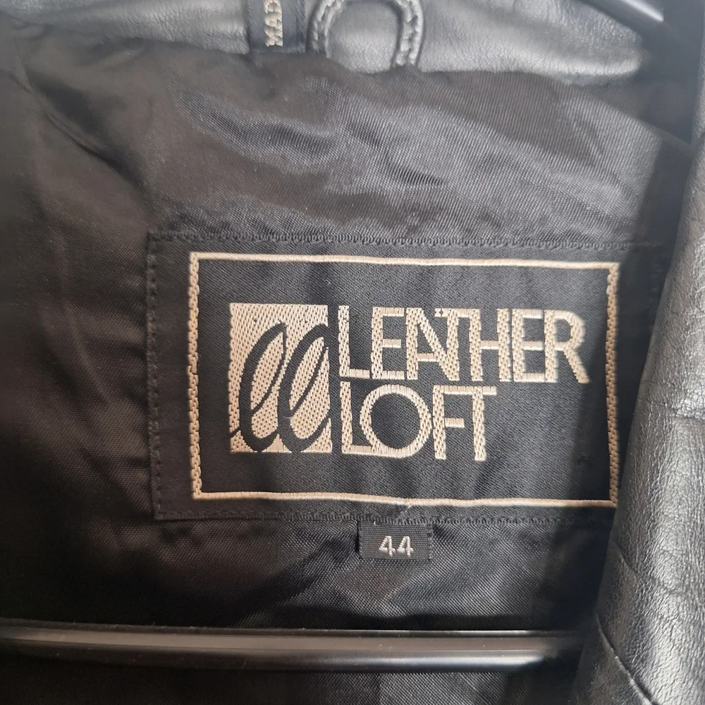 Vintage Leather Loft Black Jacket Blazer Size 44 - Picture 4 of 5